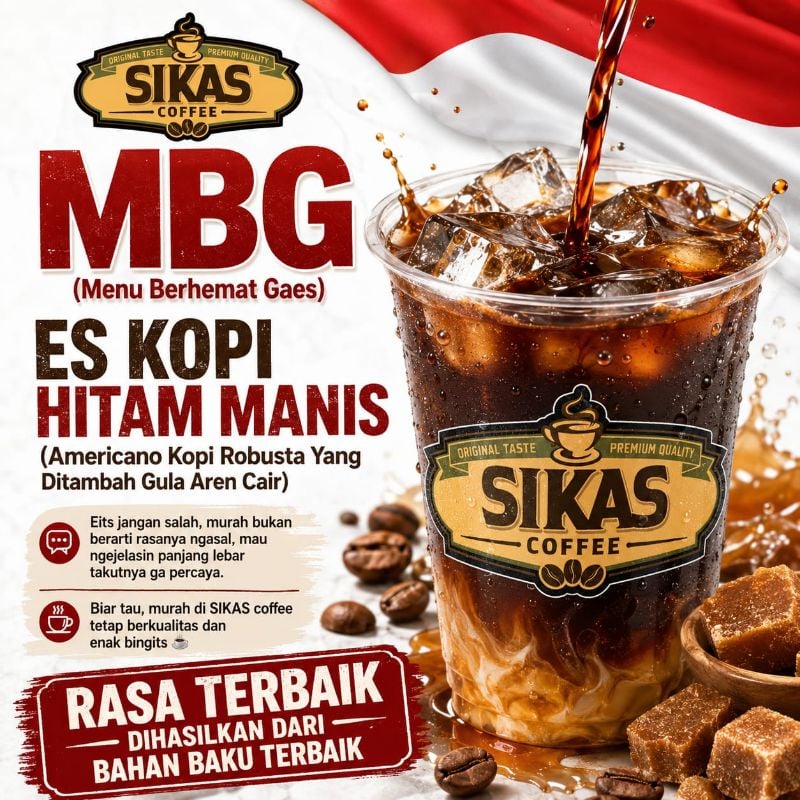 Kopi Hitam Manis MBG (Menu Berhemat Gaes)