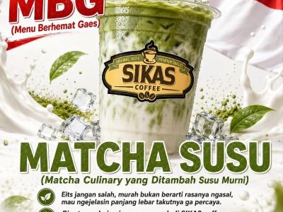 Matcha Susu MBG (Menu Berhemat Gaes)
