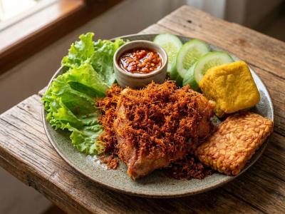 ayam ,lalaban,tempe,tahu,sambal
