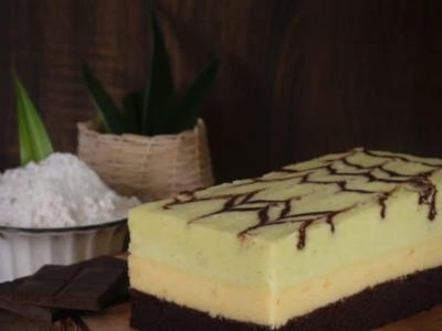 brownies kukus coklat pandan