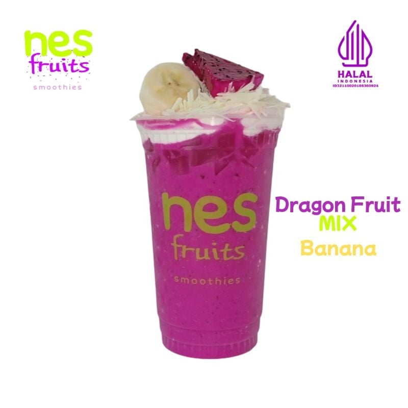 Smoothies Dragon Fruit Mix Banana