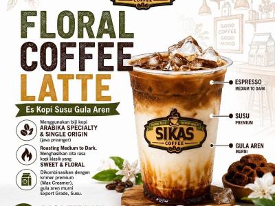Floral Coffee Latte